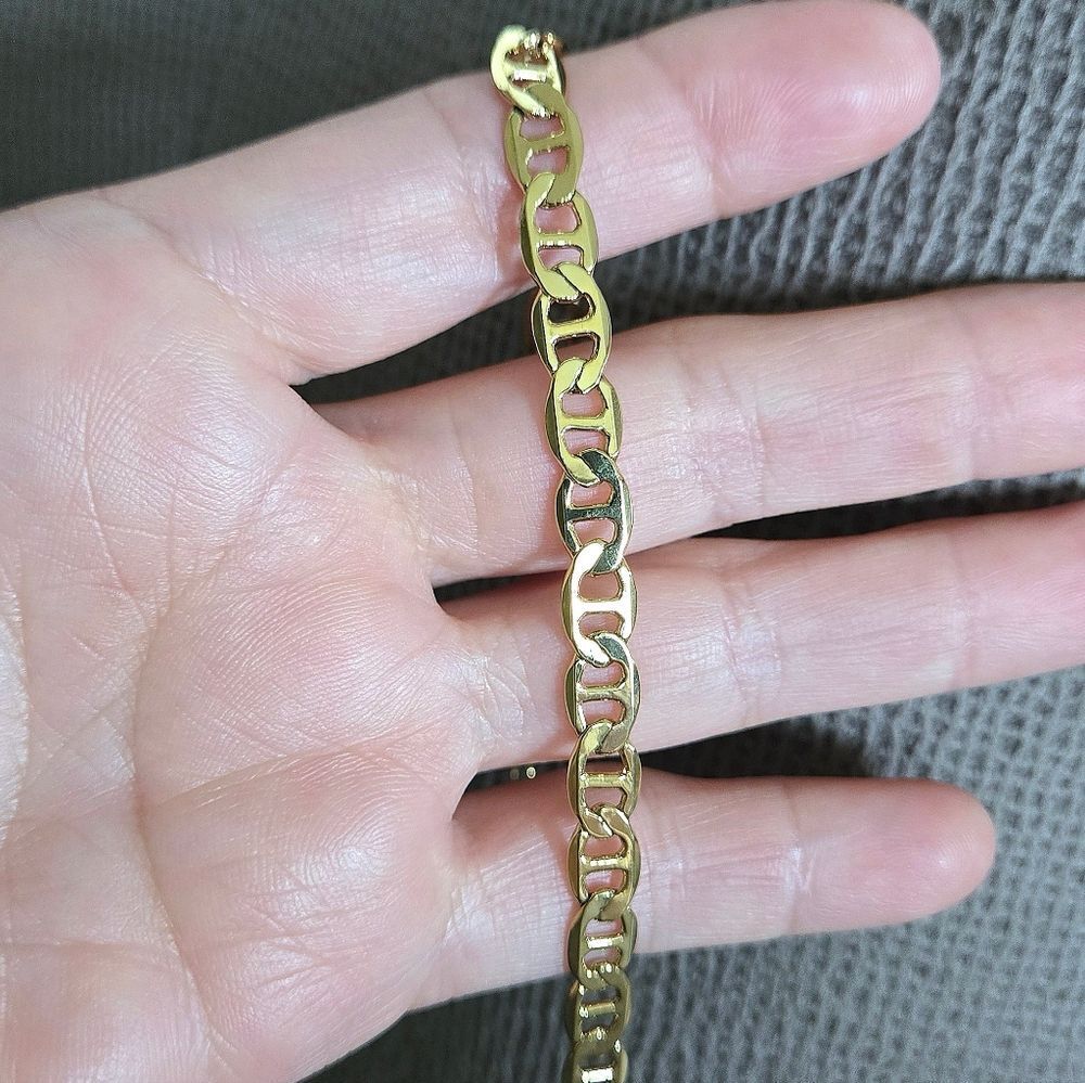 Aquamir Waterproof Gold💛 Flat Mariner⚓️ Link Chain⛓️ Anklet🦶 - NIB - Picture 5 of 15